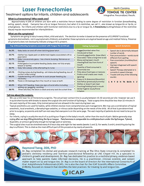 screenshot of the pre-consult information sheet